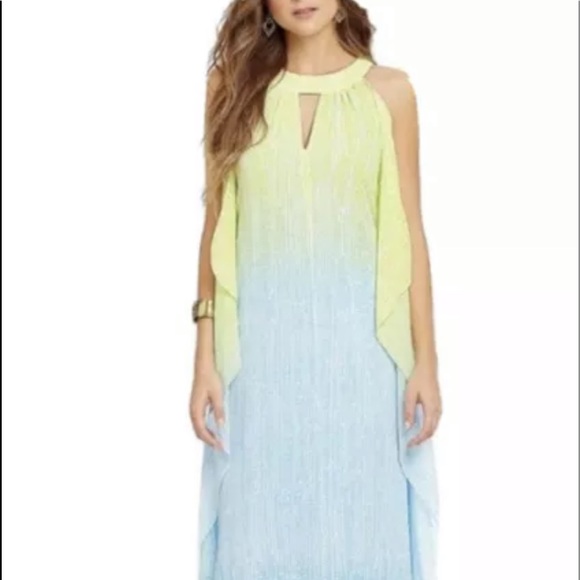 belle badgley mischka maxi dress Caftan Chiffon - Picture 1 of 9